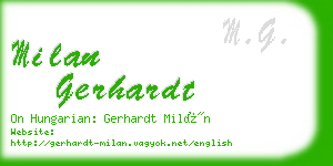 milan gerhardt business card
